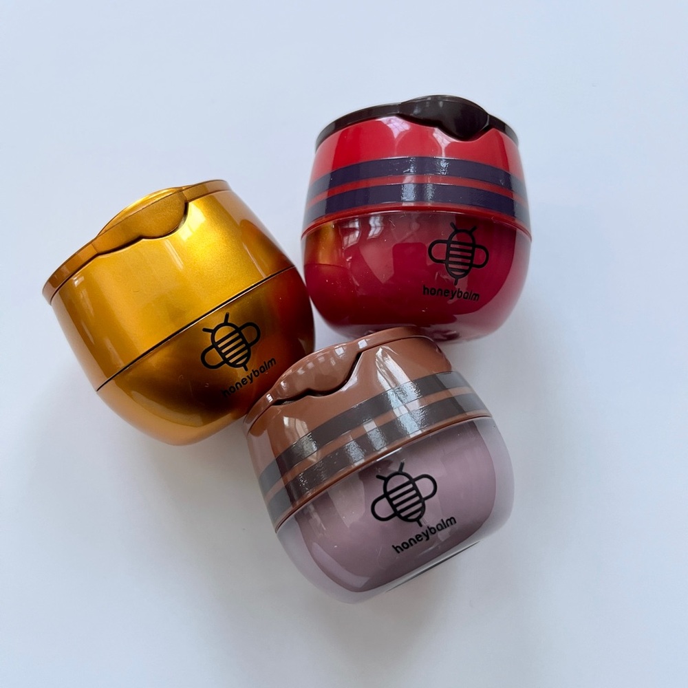 Honeybalm Lip Balm Cherry, Chocolate and LIMITED EDITION Golden